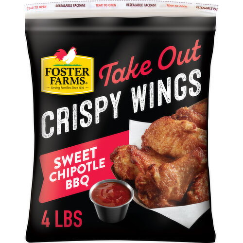 Foster Farms Take Out Sweet Chipotle Crispy Chicken Wings, Frozen