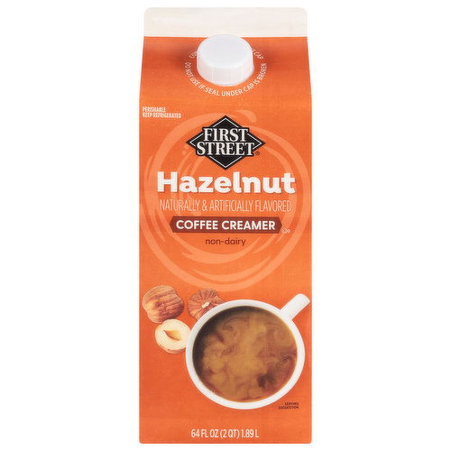 First Street Coffee Creamer, Non-Dairy, Hazelnut