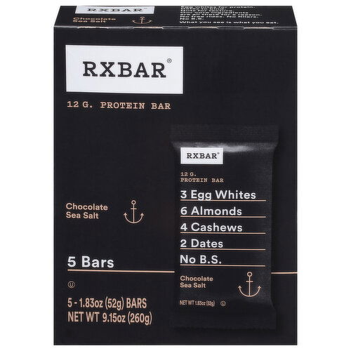 Rxbar Protein Bars, Chocolate Sea Salt