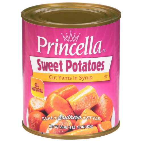 Princella Sweet Potatoes, Cut Yams in Syrup