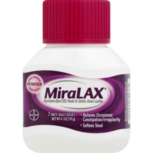 MiraLAX Osmotic Laxative, Unflavored, Powder