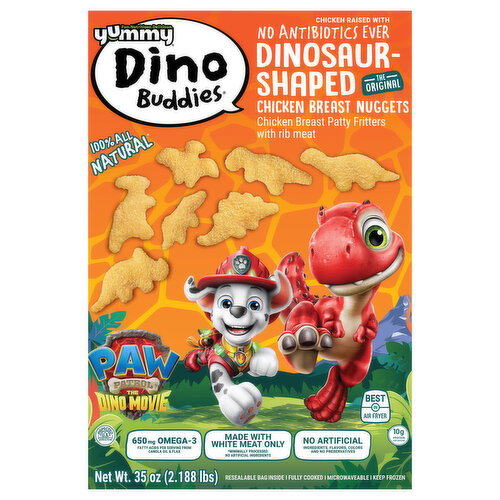 Dino Buddies Paw Patrol The Dino Movie Dinosaur-Shaped Chicken Breast Nuggets Image 1 of 5