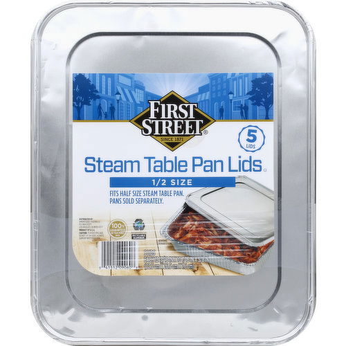 First Street Steam Table, Pan Lids, 1/2 size