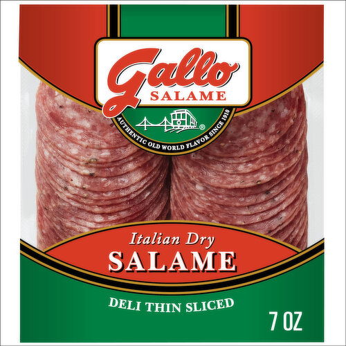 Gallo Salame Deli Thin Sliced Italian Dry Salami Lunch Meat