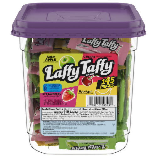 Laffy Taffy Candy, Sour Apple/Cherry/Banana/Strawberry