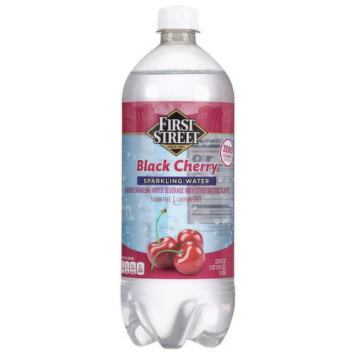 First Street Sparkling Water, Black Cherry