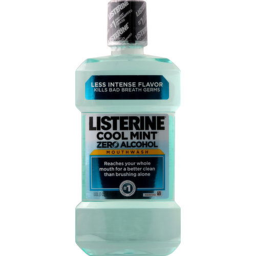 Listerine Mouthwash, Zero Alcohol, Cool Mint