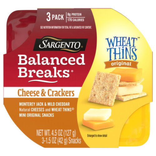 Sargento Monterey Jack & Mild Cheddar Cheese & Crackers Image 1 of 6