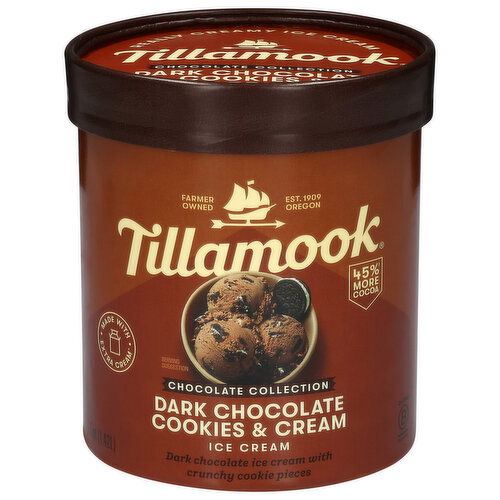 Tillamook Dark Chocolate Cookies & Cream Ice Cream