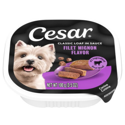 Cesar Classic Loaf in Sauce Filet Mignon Flavor Canine Cuisine