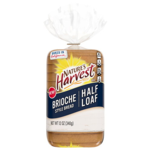 Nature's Harvest Brioche Style Half Loaf Bread