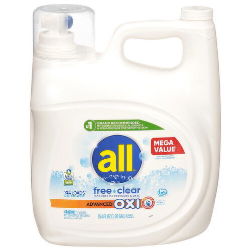 All Advanced Oxi Free Clear Detergent