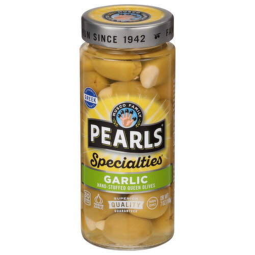 Pearls Hand-Stuffed Queen Garlic Olives