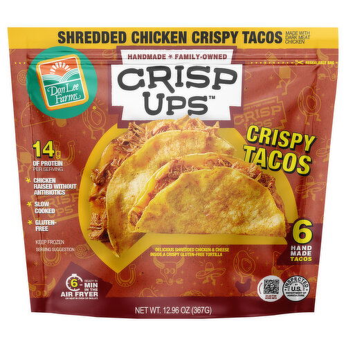 Don Lee Farms Crispy Tacos, Shredded Chicken