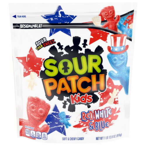 Sour Patch Kids Candy, Red White & Blue, Soft & Chewy