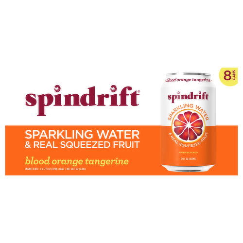 Spindrift Unsweetened Blood Orange Tangerine Sparkling Water