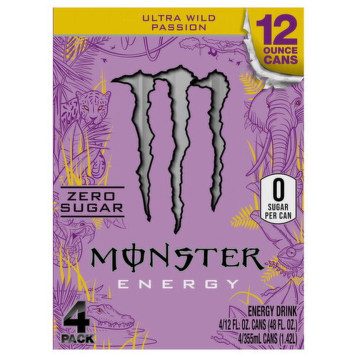Monster Zero Sugar Ultra Wild Passion Energy Drink
