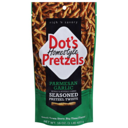 Dot's Homestyle Pretzels Pretzel Twists, Seasoned, Parmesan Garlic