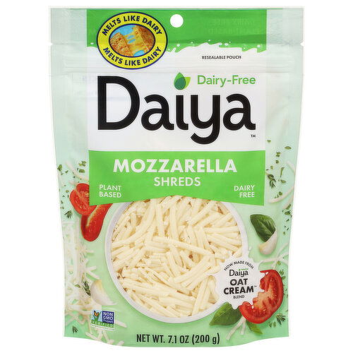 Daiya Oat Cream Blend, Dairy-Free, Mozzarella, Plant Based, Shreds