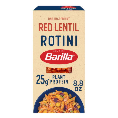 Barilla Red Lentil Rotini Pasta - Good Source of Plant-Based Protein, Excellent Source of Fiber, Kosher, Gluten Free & Non-GMO