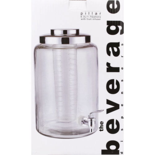 fruit infuser Sazon Dispensers,Pillar, 6.3 Liters