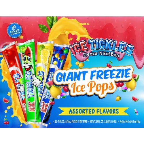 Ice Tickles Giant Freezie Ice Pops Assorted