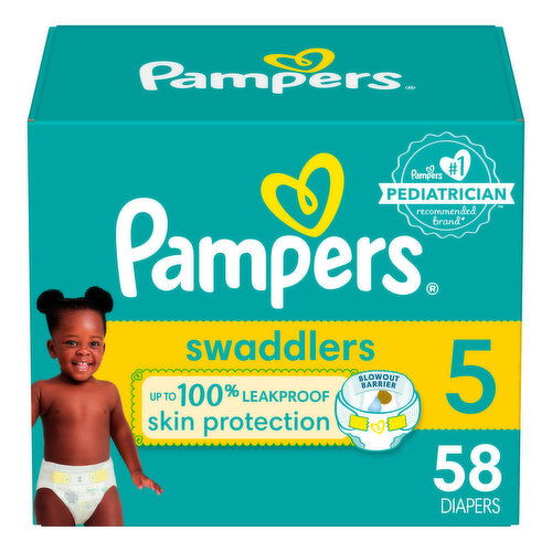 Pampers Swaddlers Diapers - Size 5 (27+ lbs)