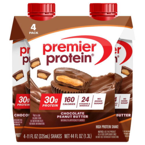 Premier Protein High Protein Shake, Chocolate Peanut Butter, 4 Pack