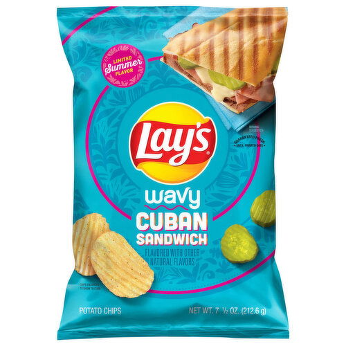Lay's Potato Chips, Cuban Sandwich, Wavy