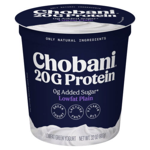 Chobani Yogurt, Greek, Lowfat, Plain