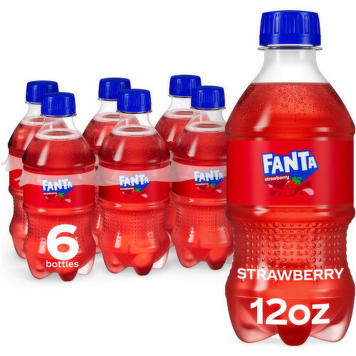 Fanta  Strawberry Soda Soft Drink Bottles