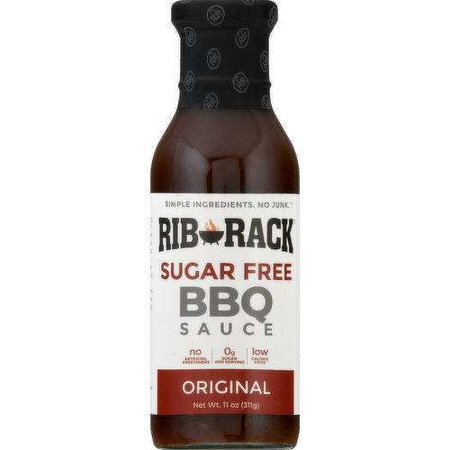 Rib Rack BBQ Sauce, Sugar Free, Original