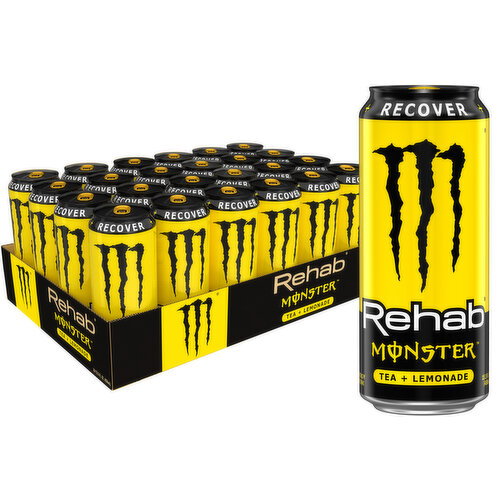 Rehab Monster Monster Energy Rehab, Tea + Lemonade, Energy Drink, 24 Pack - 15.5 Fl Oz