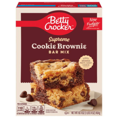 Betty Crocker Supreme Cookie Brownie Bar Mix Image 1 of 6