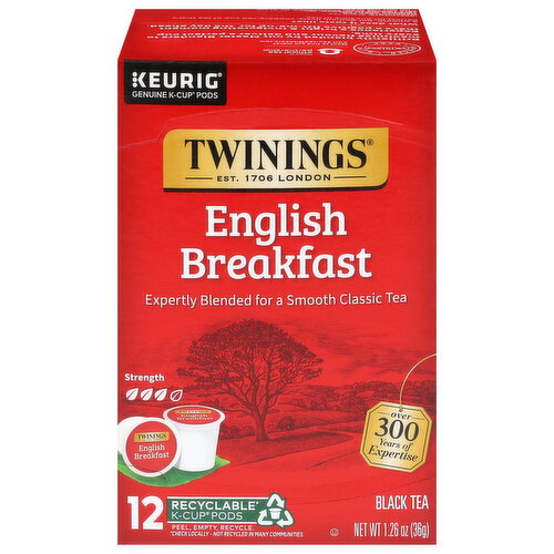 Twinings K-Cup Pods English Breakfast Black Tea