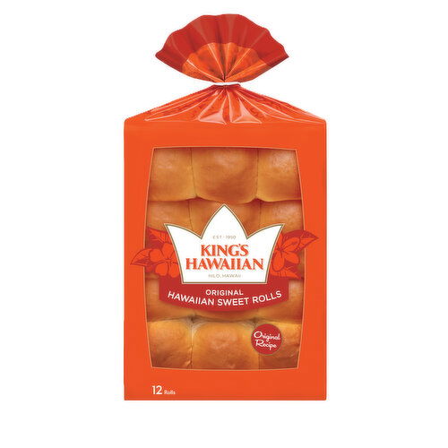 King's Hawaiian Original Hawaiian Sweet Rolls, 12 Count