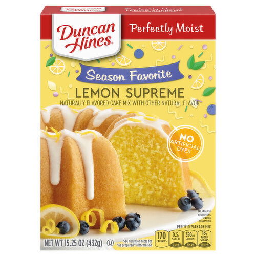 Duncan Hines Perfectly Moist Season Favorite Lemon Supreme Cake Mix