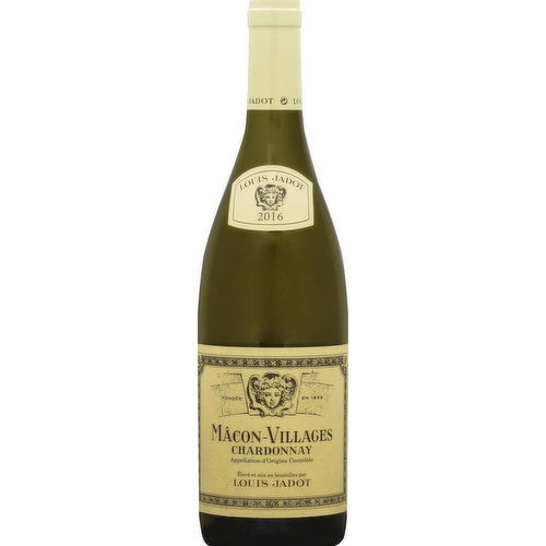 Louis Jadot Chardonnay, Macon-Villages, 2016