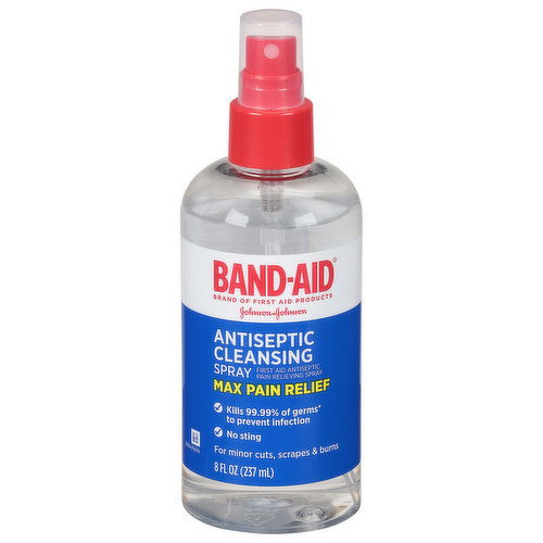 Band-Aid Antiseptic Cleansing Spray, Max Pain Relief