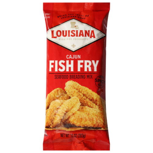 Louisiana Fish Fry Products Seafood Breading Mix, Cajun Fish Fry