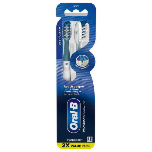 Oral-B Toothbrushes, Soft, 2 Value Pack