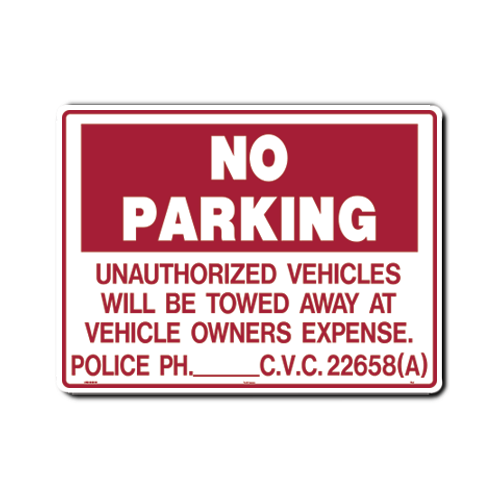 No Parking-Unauthorized