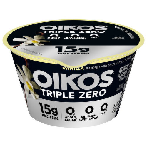 Oikos Triple Zero Vanilla High Protein Nonfat Greek Yogurt