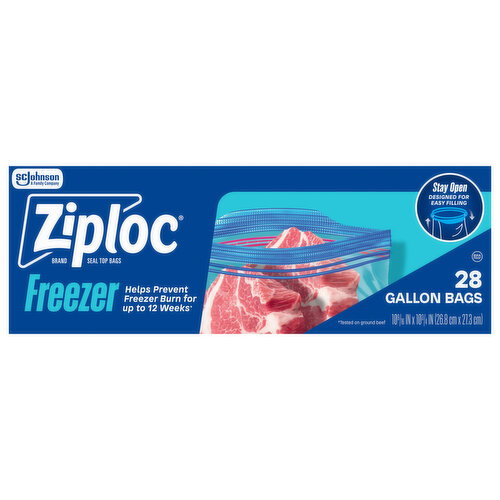 Ziploc Freezer Gallon Seal Top Bags Image 1 of 5