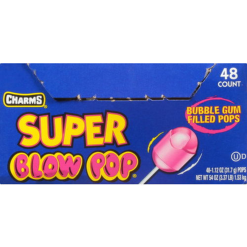 Charms Blow Pop, Super, Assorted Flavors