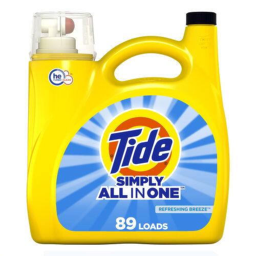 Tide Simply Liquid Laundry Detergent, Refreshing Breeze