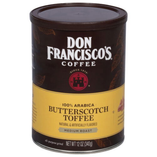 Don Francisco's Coffee, 100% Arabica, Medium Roast, Butterscotch Toffee