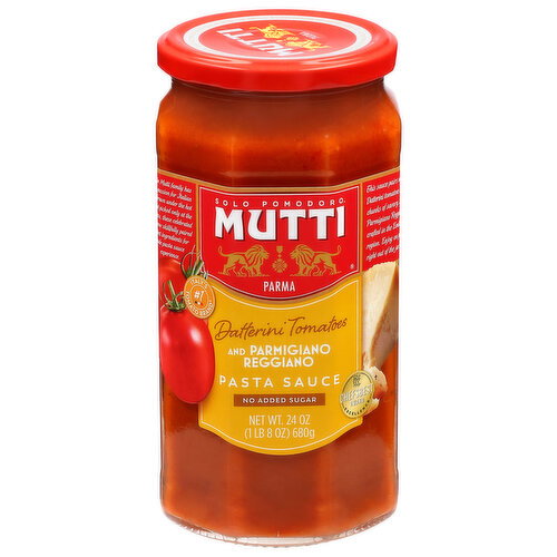 Mutti No Added Sugar Datterini Tomatoes Parmigiano Reggiano Pasta Sauce