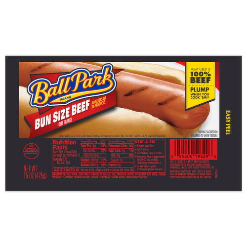 Ball Park Bun Size Beef Franks