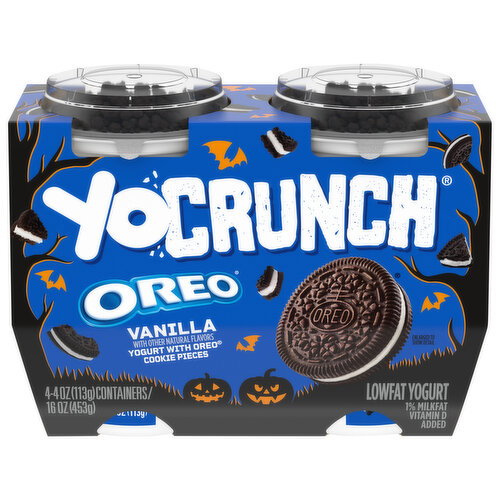 YoCrunch Vanilla with OREO Cookie Pieces Low Fat Yogurt Image 1 of 11